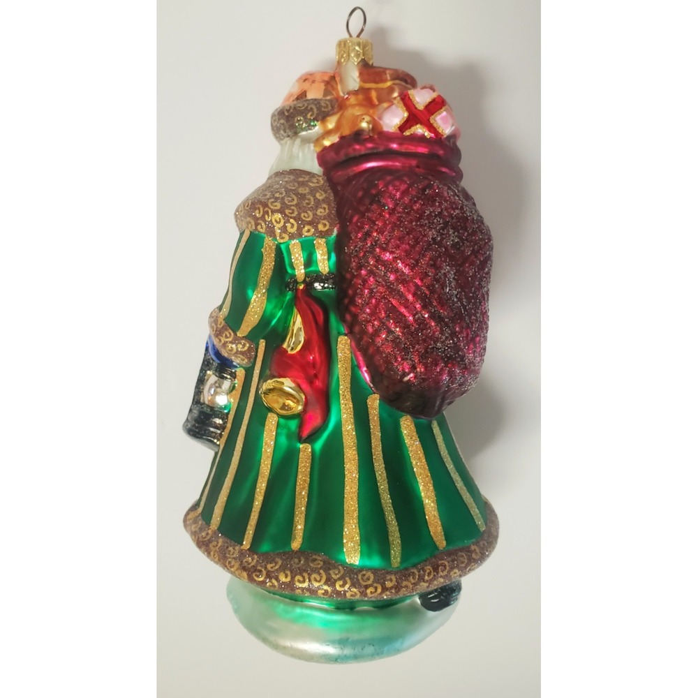 VTG Christopher Radko Ornament 1999 Christmas 8" Tall Emerald Santa 99-302-0 - Picture 7 of 16